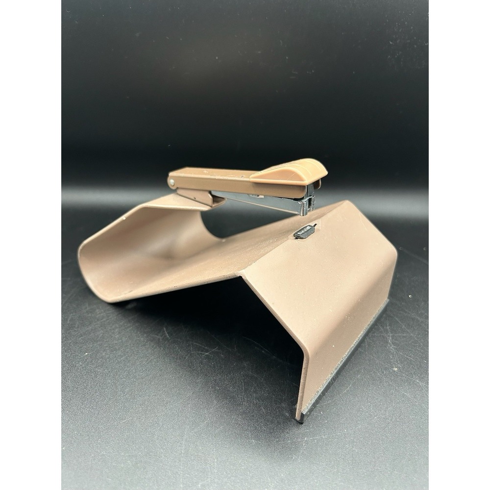 Vtg Tan Bostitch B8S Saddle Stapler Booklet Art Deco Office Desktop